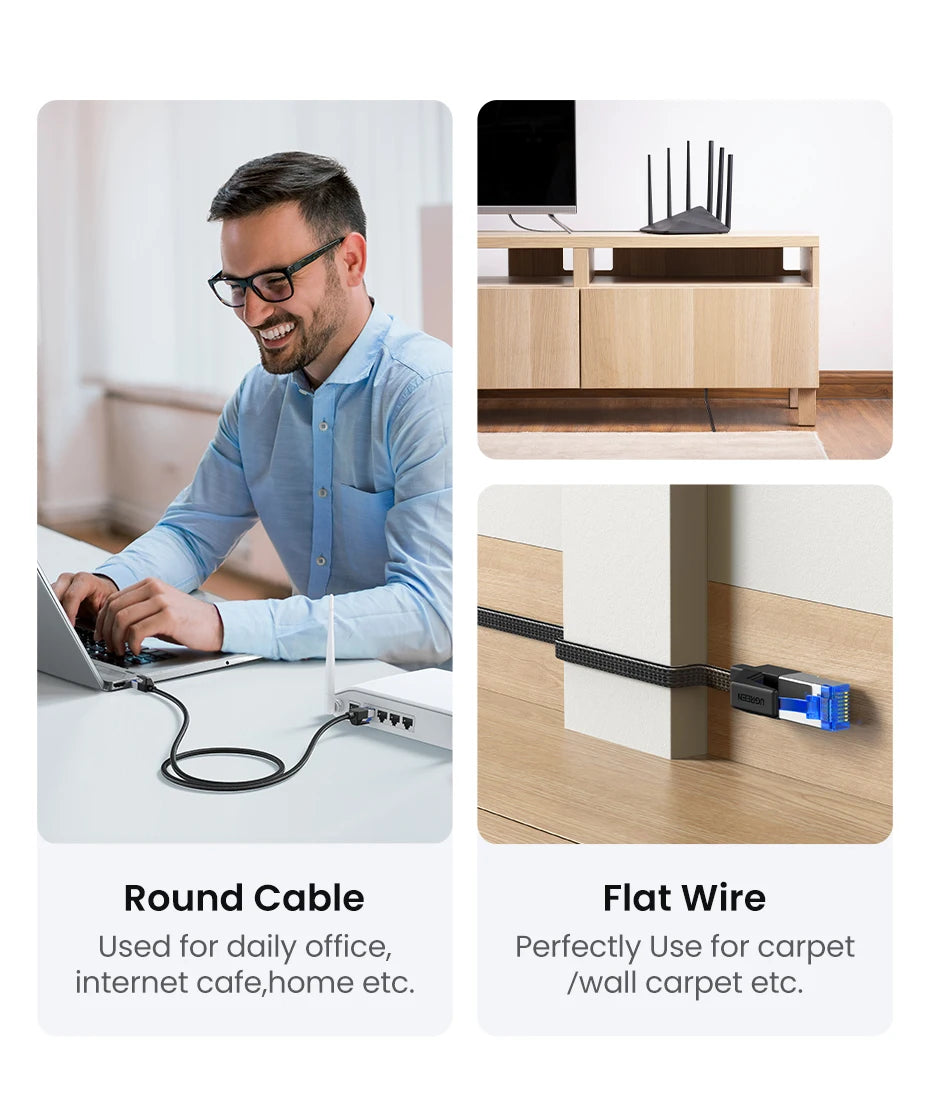 UGREEN CAT8 Ethernet Cable 40Gbps High Speed Performance - Smarsty