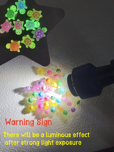 4pcs Glow-In-The-Dark Cute 3D Turtle Detachable Shoe Charms Decorations, Luminous Clips For Beach Sandals - Smarsty