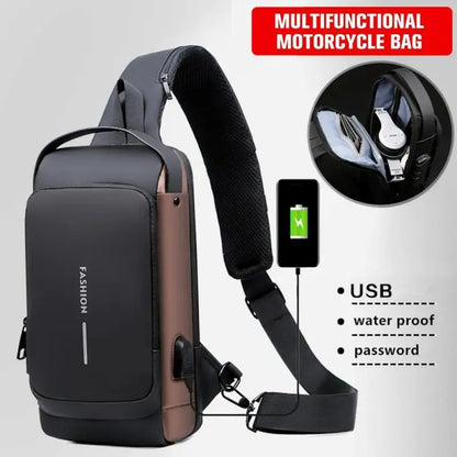 Anti Theft Chest Bag With USB Charging Crossbody For Men - Smarsty
