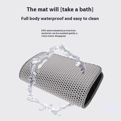 Large Cat Litter Mat Waterproof Double Layer Non Slip Litter Box Tray Pad Washable Durable Pet Toilet Training Mat - Smarsty