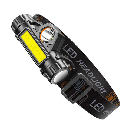 XPE+COB Emergency Head Lamps 150LM 400mAh Strong Light Flashlights Micro-USB Rechargeable IPX4 Waterproof for Outdoor Activities