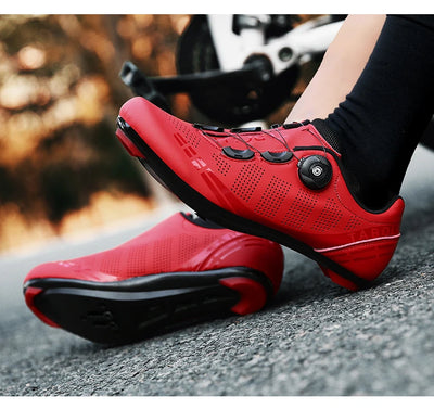 LiXingMing Cycling Shoes Road Bike Men Racing Contest Self-Locking Speed Bicycle Sneakers Women Spd Cleats Cycling Footwear by Smarsty
