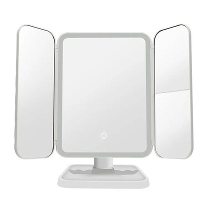 LED Trifold Makeup Mirror with Smart Lighting Feature - Smarsty