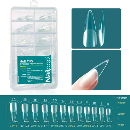 Gel X Nail Tips 120pcs Easy Soak Off Extensions - Smarsty