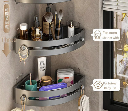2PCS No Drill Bathroom Shelves for Easy Storage - Smarsty