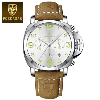 Luxury Waterproof Military Watch for Men Luminous Leather - Smarsty