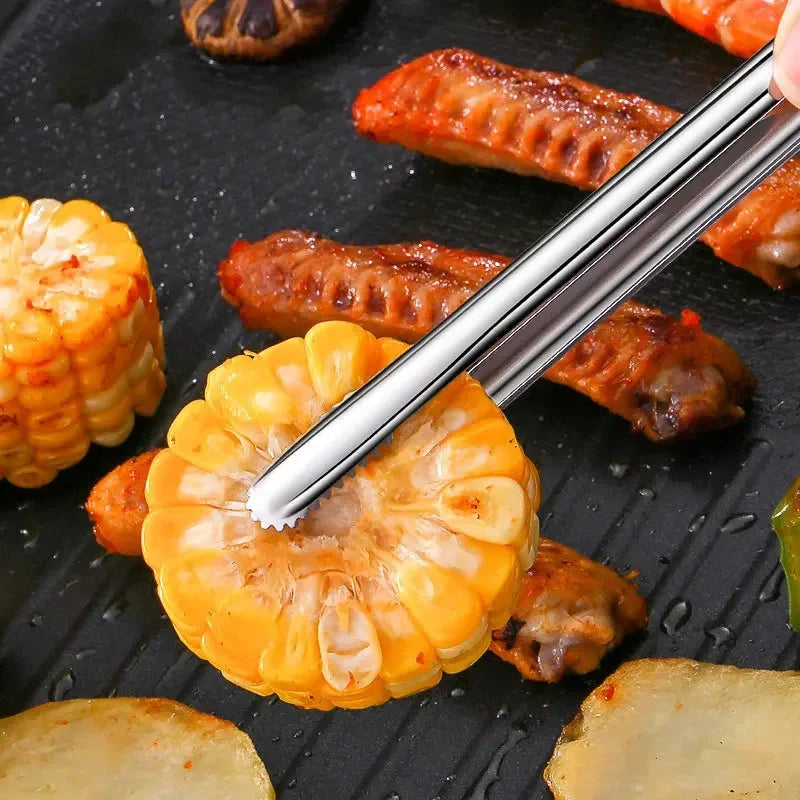 Stainless Steel Grill Tongs with Non-Slip Grip - Smarsty