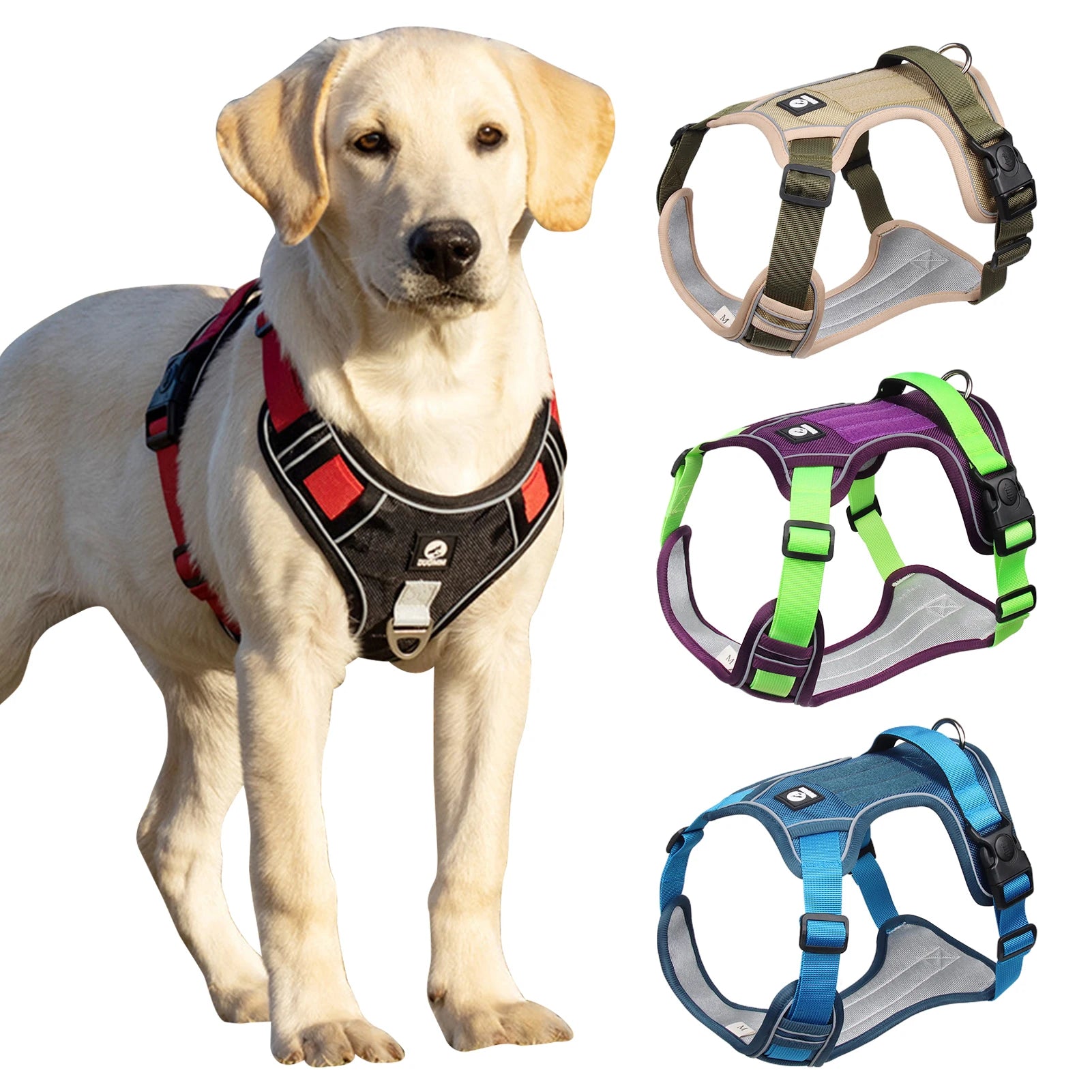 Reflective Tactical Dog Harness for Large Dogs - Smarsty