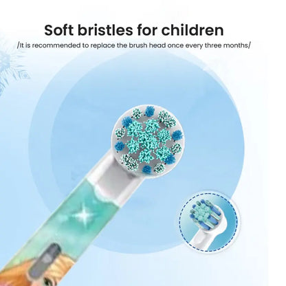 Oral B DB5510K Electric Toothbrush Children Rotary Teeth Brush Soft Bristles 2Min Timer Waterproof Battery Powered For 3-12 Ages - Smarsty