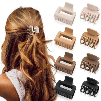 8 Pack Matte Mini Claw Hair Clips Strong Secure Grip - Smarsty