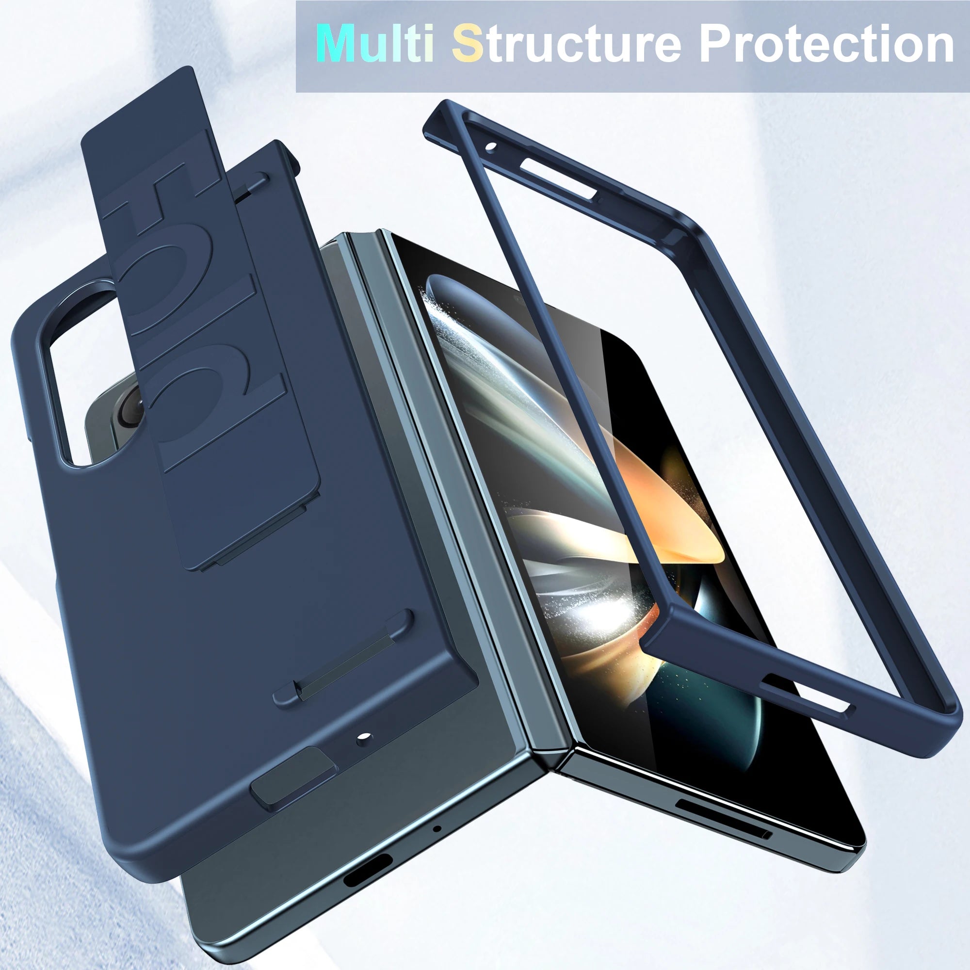 Ultra Thin Matte Galaxy Fold Case With Wrist Strap Pro - Smarsty