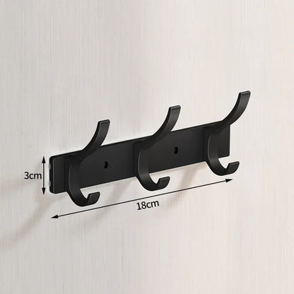 Black Aluminum Robe Hooks for Towel and Coat Storage - Smarsty