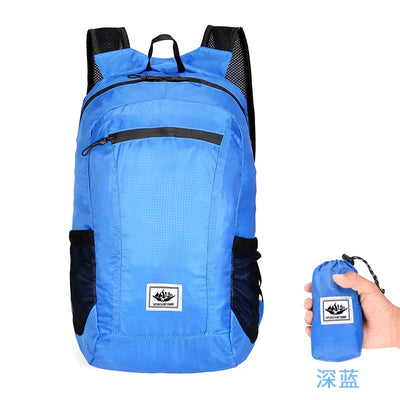 18L Portable Foldable Backpack Folding Mountaineering Bag Ultralight Outdoor Climbing Cycling Travel Knapsack Hiking Daypack by Smarsty