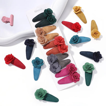 10 Pcs Cotton Alloy Hair Clips for Kids - Smarsty
