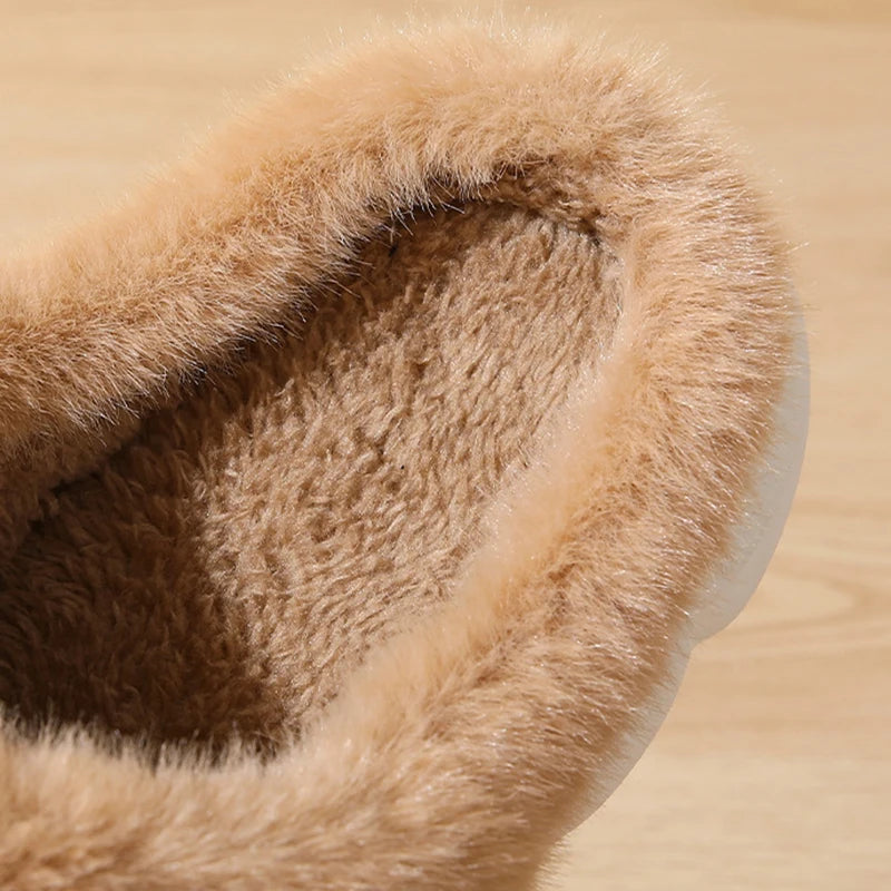 Cute Capybara Cotton Slippers Women Autumn Winter Indoor Soft Sole Warm Fur Slides Woman Comfort Non Slip Home Slippers Female - Smarsty