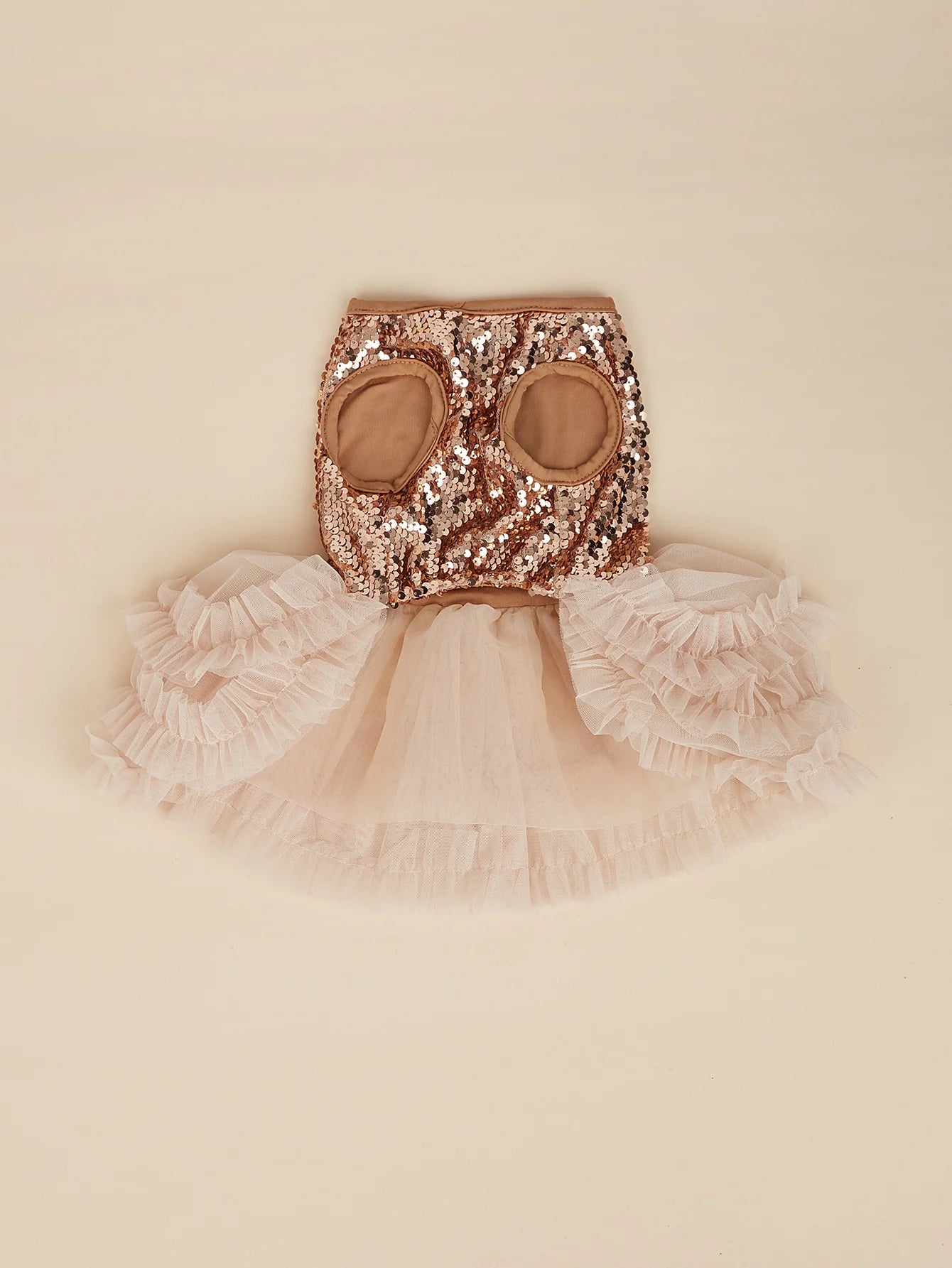 Sleeveless Dog Dress with Tulle and Sequins - Smarsty
