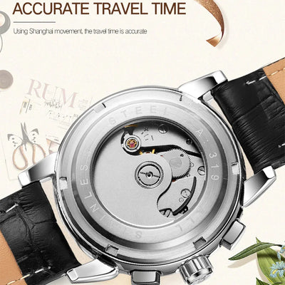 Luxury Women's Automatic Mechanical Wrist Watch with Diamond Moon Phase - Smarsty