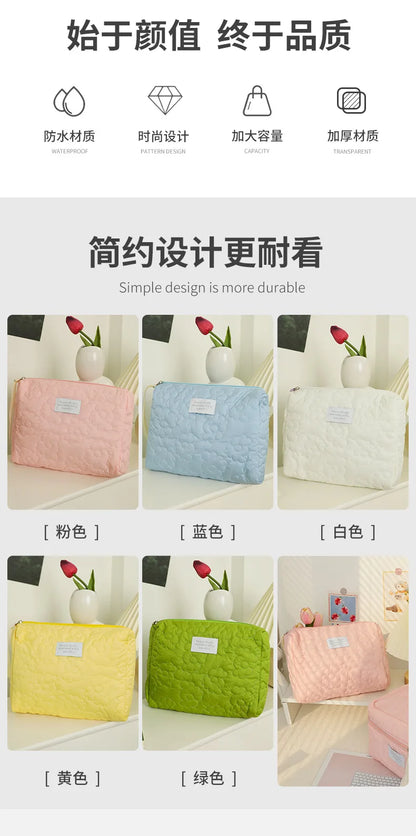 Flower Pattern Makeup Bag Cosmetic Organizer Travel Pouch - Smarsty