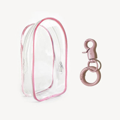 Colorful Transparent Protector Case Organizer Box for 17cm Labubu V3 Dolls Outdoor Display Bag With Keychain Doll Accessories by Smarsty