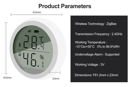 Tuya Smart ZigBee Temperature and Humidity Sensor - Smarsty