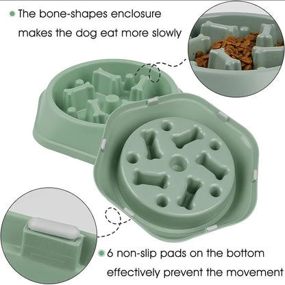 Slow Feeder Dog Bowl for Healthy Eating - Smarsty