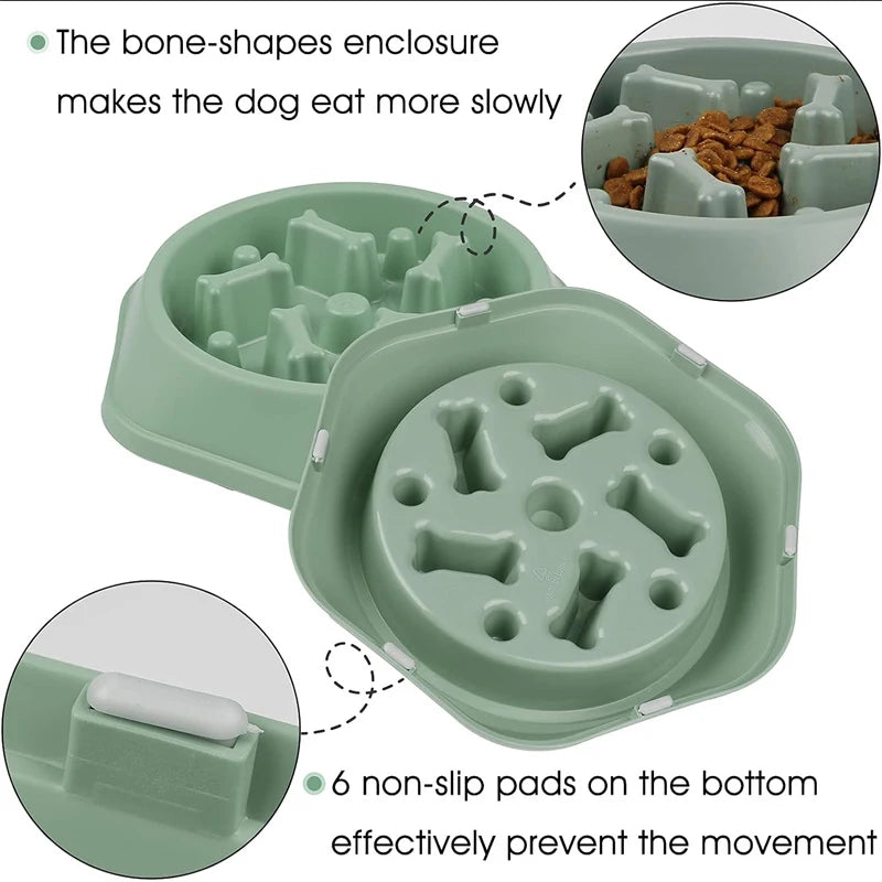 Slow Feeder Dog Bowl for Healthy Eating - Smarsty