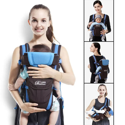 Baby Sling Carrier, 4-in-1 Ergonomic Baby Backpack Carrier, Easily Adjustable Baby Carrier Newborn to Toddler by Smarsty