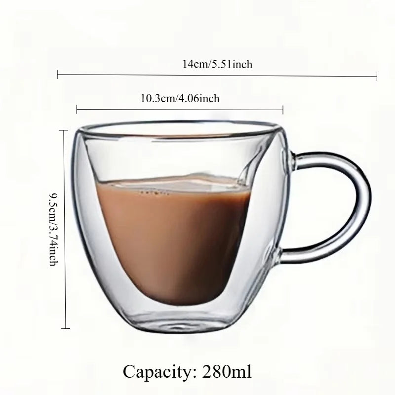 Double Wall Insulated Glass Cups for Hot Drinks - Smarsty