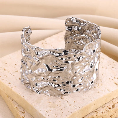 Luxury Gold Color Stainless Steel Cuff Bangle Bracelet - Smarsty