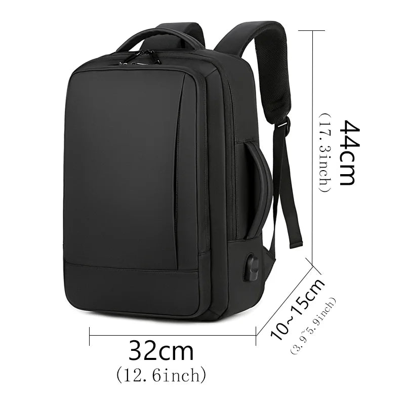 1Pcs Expandable Travel Backpack, Business casual men's backpack,with USB charging,waterproof fabric,suitable for daily commuting - Smarsty