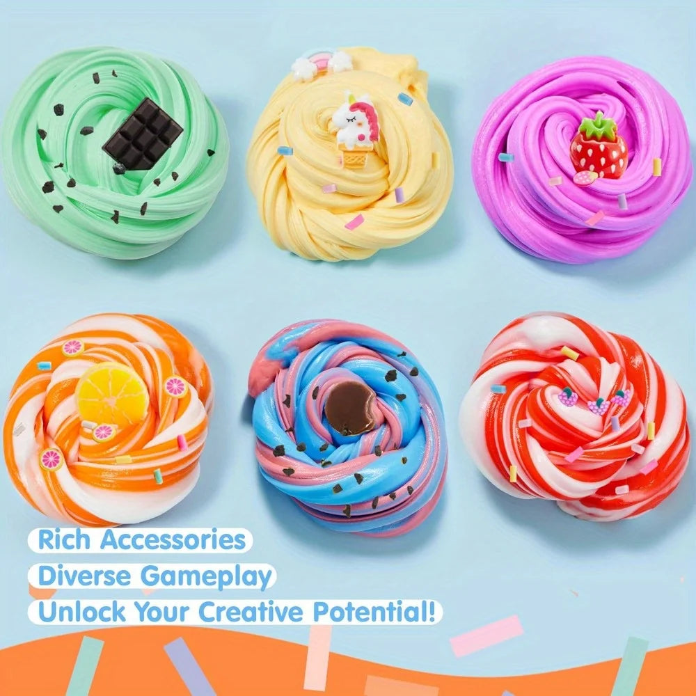 JOYFY 6 Pack Butter Slime Party Favors Soft Non-Sticky Mess-Free Stress Relief Toys for Kids Classroom Reward Birthday Gifts - Smarsty