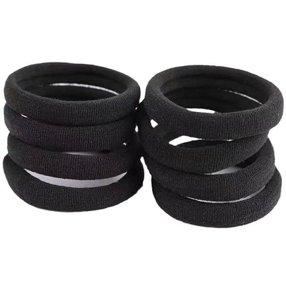 High Elastic Black Hair Bands Strong Hold 100pcs Pack - Smarsty