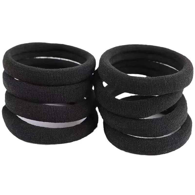 High Elastic Black Hair Bands Strong Hold 100pcs Pack - Smarsty