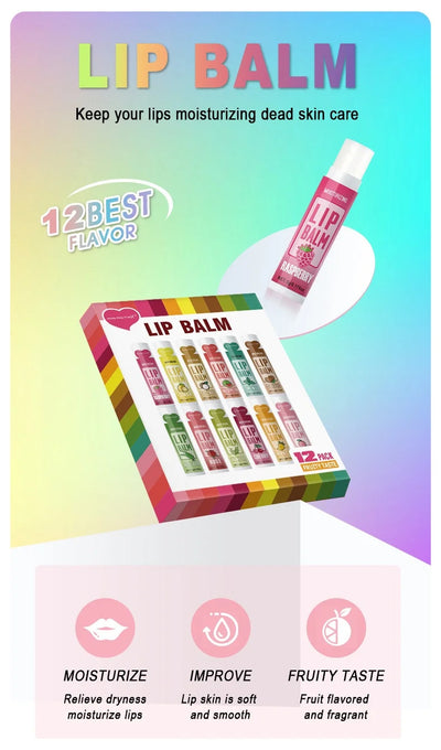 12 Piece Deep Moisturizing Lip Balm Set - Smarsty
