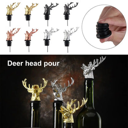 Deer Head Wine Pourer Stopper for Easy Aeration - Smarsty