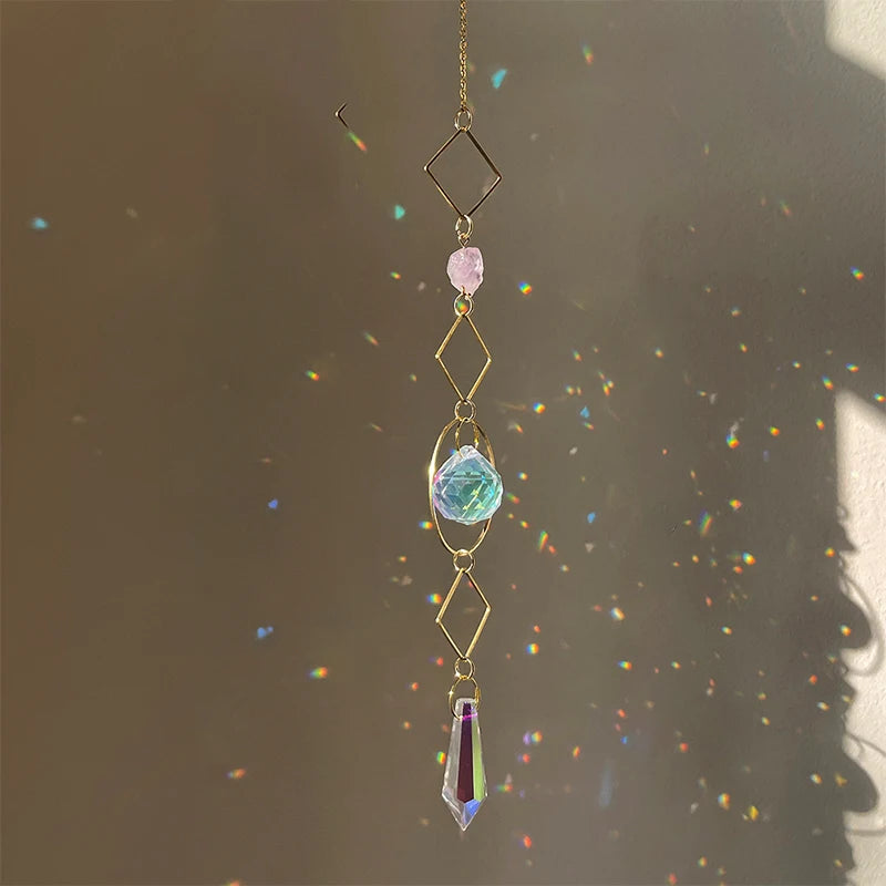 Hanging Crystal Pendant Suncatcher Wind Chimes for Home Decor - Smarsty