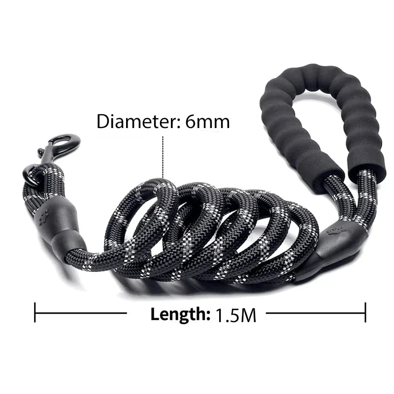 Reflective Dog Leash for All Sizes with Breakaway Feature - Smarsty