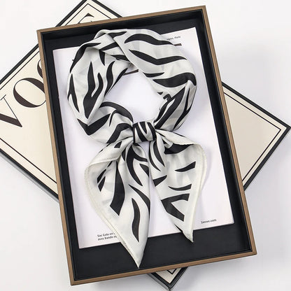 Luxury Square Silk Scarf for Women Stylish Satin Hijab Wrap - Smarsty