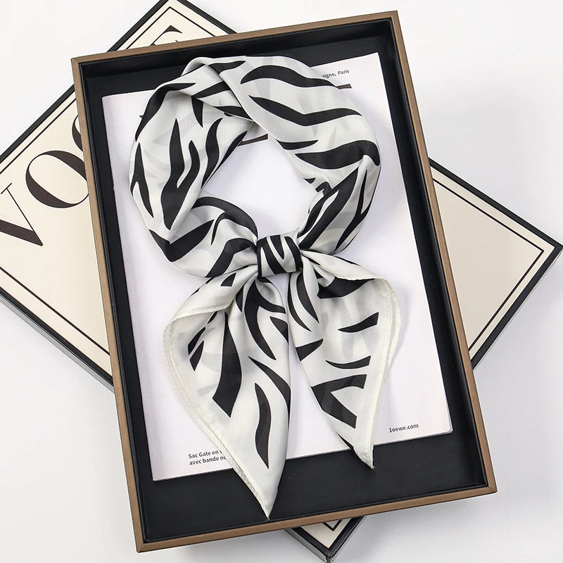 Luxury Square Silk Scarf for Women Stylish Satin Hijab Wrap - Smarsty