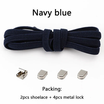 No Tie Shoe Laces Flat Elastic Shoelaces for Sneakers Tieless Shoelace Expand Shoestrings One Size Fits All Adult and Kids Shoes - Smarsty