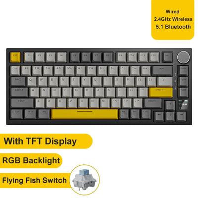Gaming Mechanical Keyboard 82 Key 75 Percent Dual Mode - Smarsty