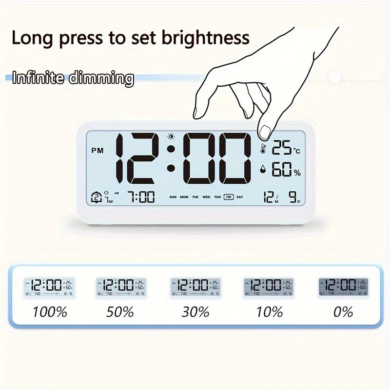 Multi-Function LED Alarm Clock with Humidity Display - Smarsty