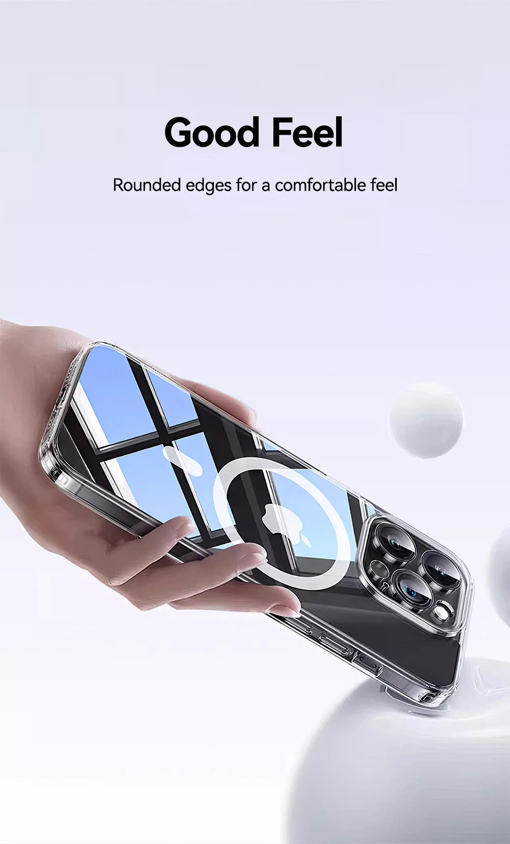 Magnetic iPhone Case Anti Yellow Transparent Slim Cover - Smarsty