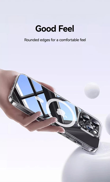 Magnetic iPhone Case Anti Yellow Transparent Slim Cover - Smarsty