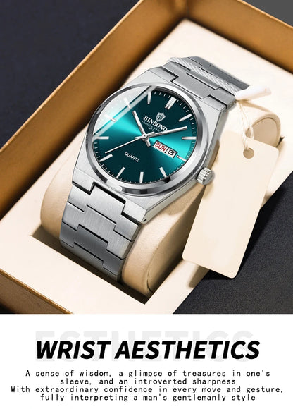 Luxury Waterproof Quartz Men's Watch with Luminous Features - Smarsty