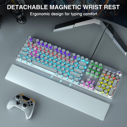 Mechanical Keyboard Blue Switch RGB Backlit Ergonomic