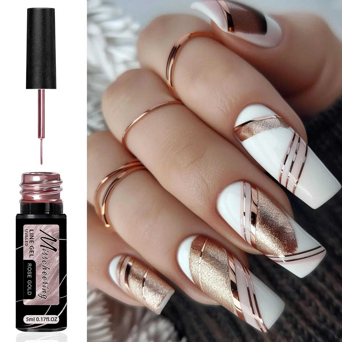 Gold Silver Metallic Nail Gel Polish for Stunning Mirror Finish - Smarsty