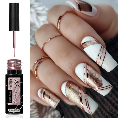 Gold Silver Metallic Nail Gel Polish for Stunning Mirror Finish - Smarsty