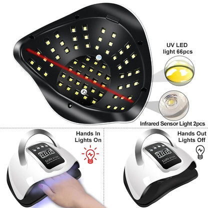Nail Polish Kit With UV Lamp For Easy Manicure - Smarsty