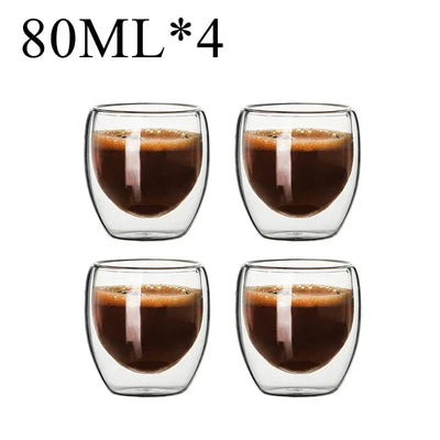 Double Wall Borosilicate Glass Mug Set for Hot Drinks - Smarsty